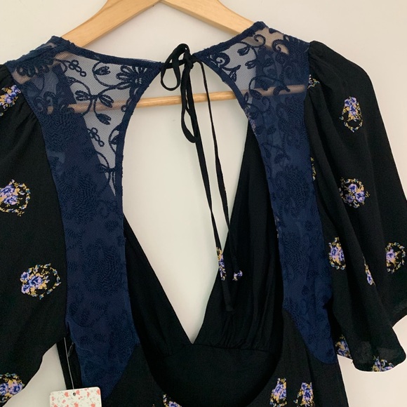 Free People Mockingbird Mini Dress Black - Picture 7 of 7